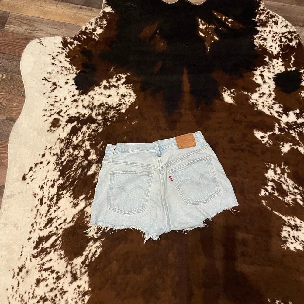 Levi's Blue Jean Shorts Distressed Casual